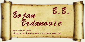 Bojan Brdanović vizit kartica